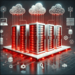 LifeToDigital web hosting service illustration with secure servers and cloud integration